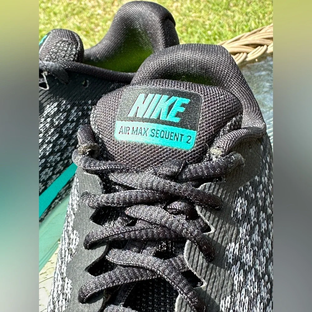 Nike Air Max Black & Teal Running Shoes, Air Max Sequent 2, excellent condition - Picture 2 of 15